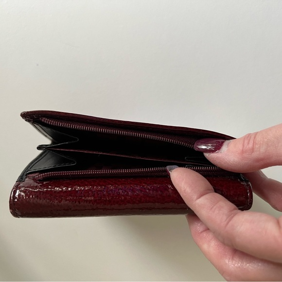 Furla Burgundy Leather Wallet NWOT - Picture 5 of 7